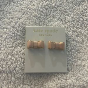 Kate Spade Pink & Gold Bow Earrings